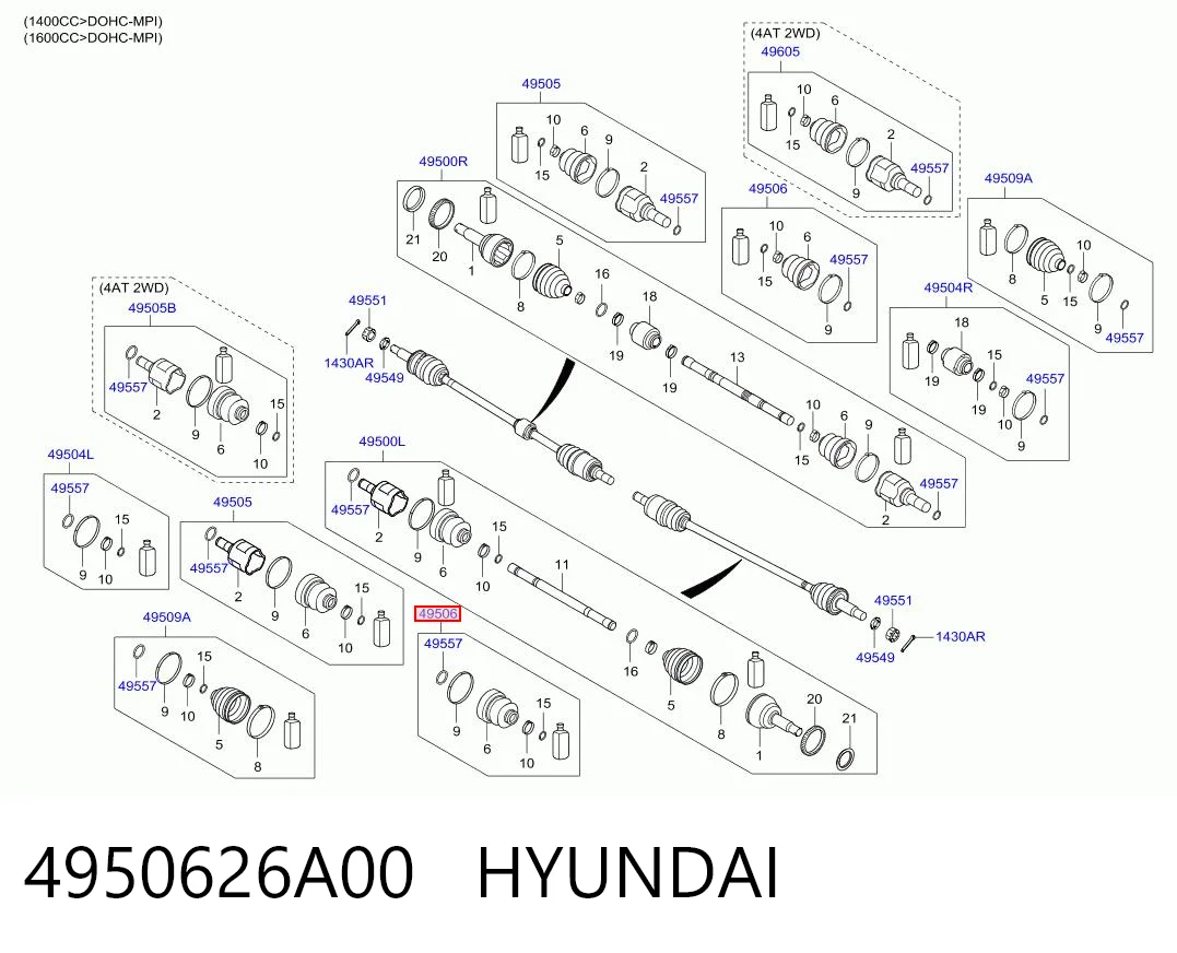4950626A00 Hyundai/Kia
