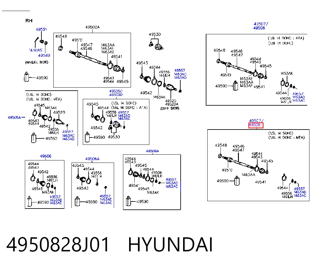 Junta homocinética exterior delantera Hyundai Coupe I coupé comprar en España