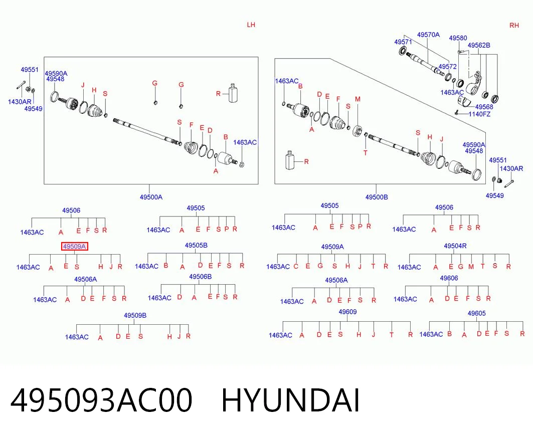 Fuelle semieje delantero exterior para Chevrolet Epica  (V200)