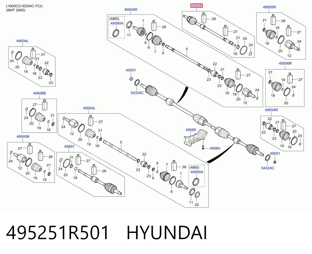 Comprar Junta homocinética exterior delantera Accent IV RB