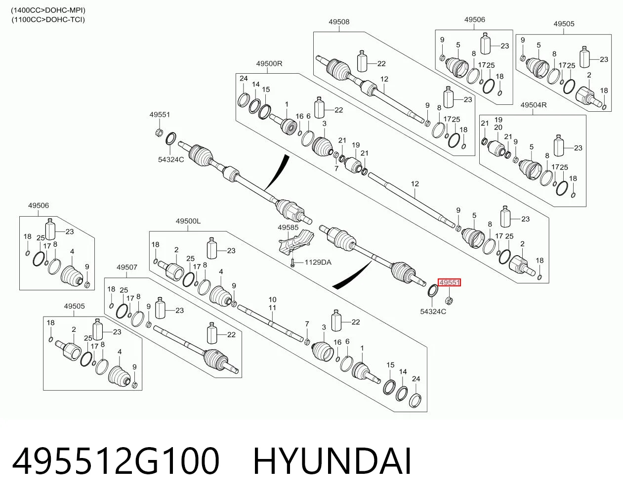 495512G100 Hyundai/Kia