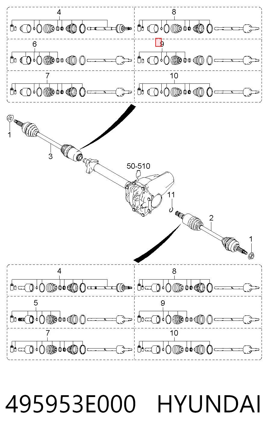 495953E000 Hyundai/Kia