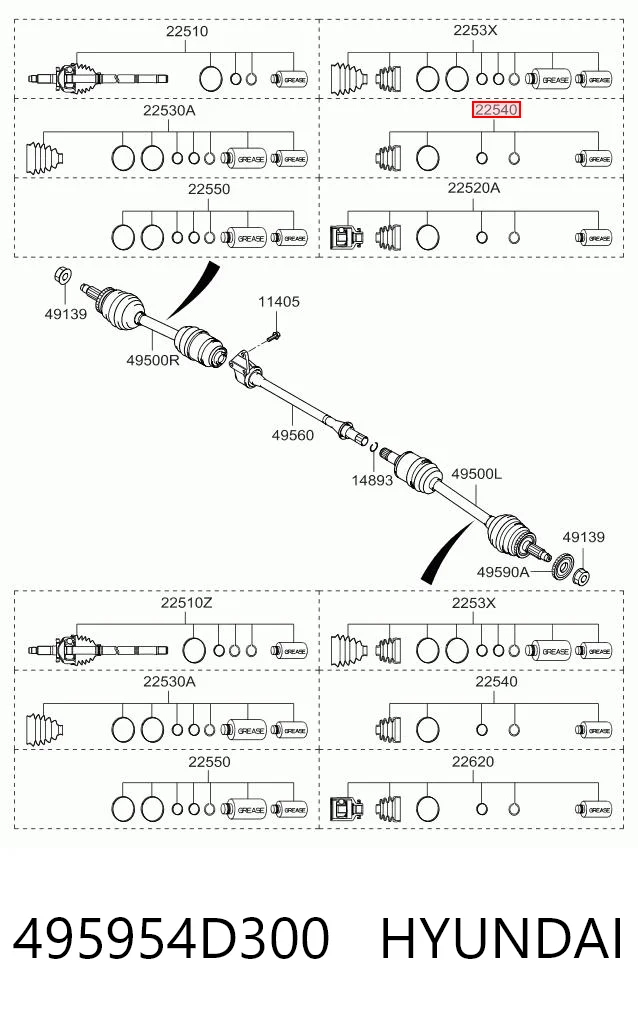 Fuelle transmisión delantero exterior KIA Sorento  desde 11,19 €