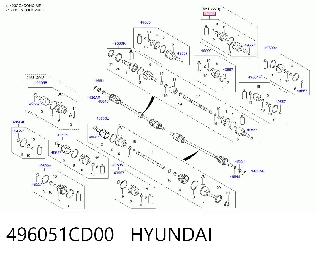 Comprar Fuelle de semieje delantero interior Hyundai Matrix  FC