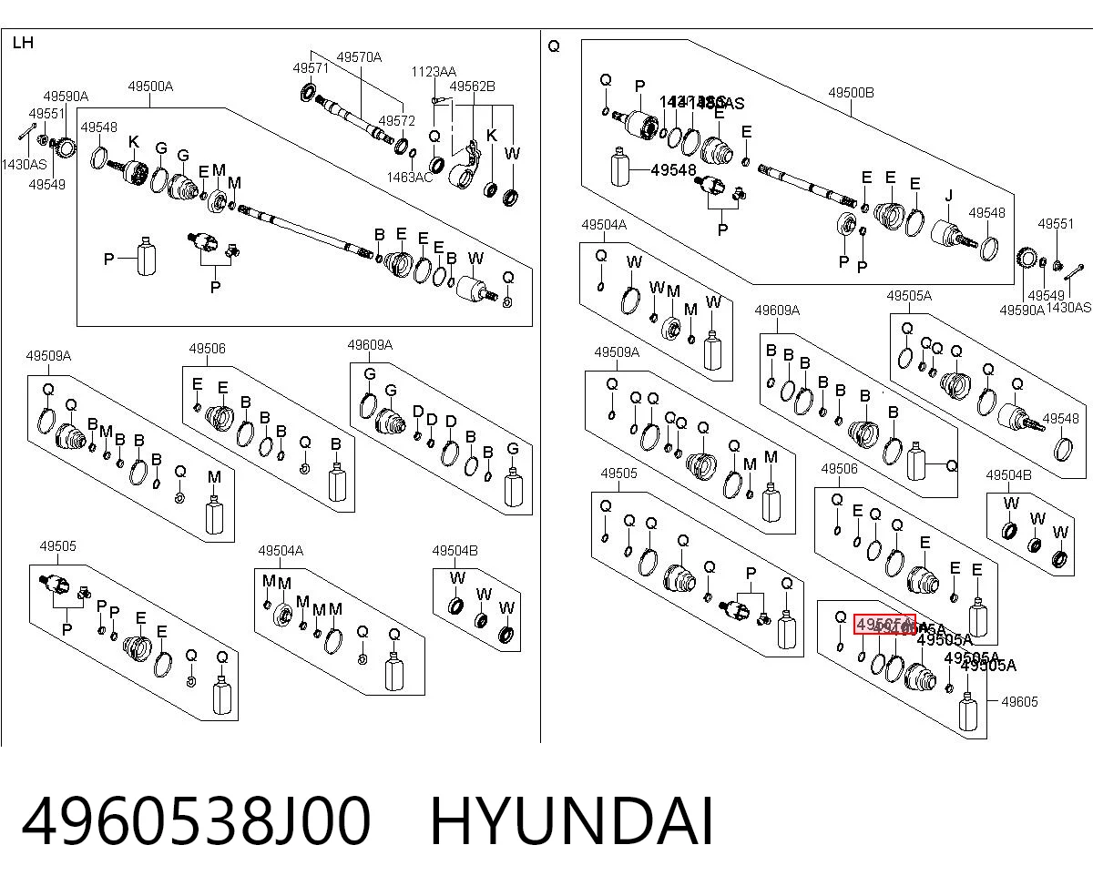 4960538J00 Hyundai/Kia