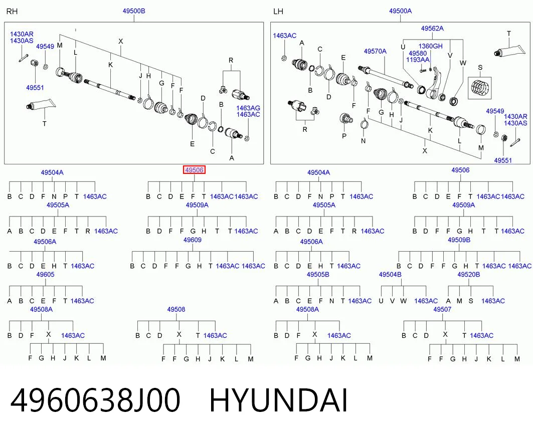 4960638J00 Hyundai/Kia