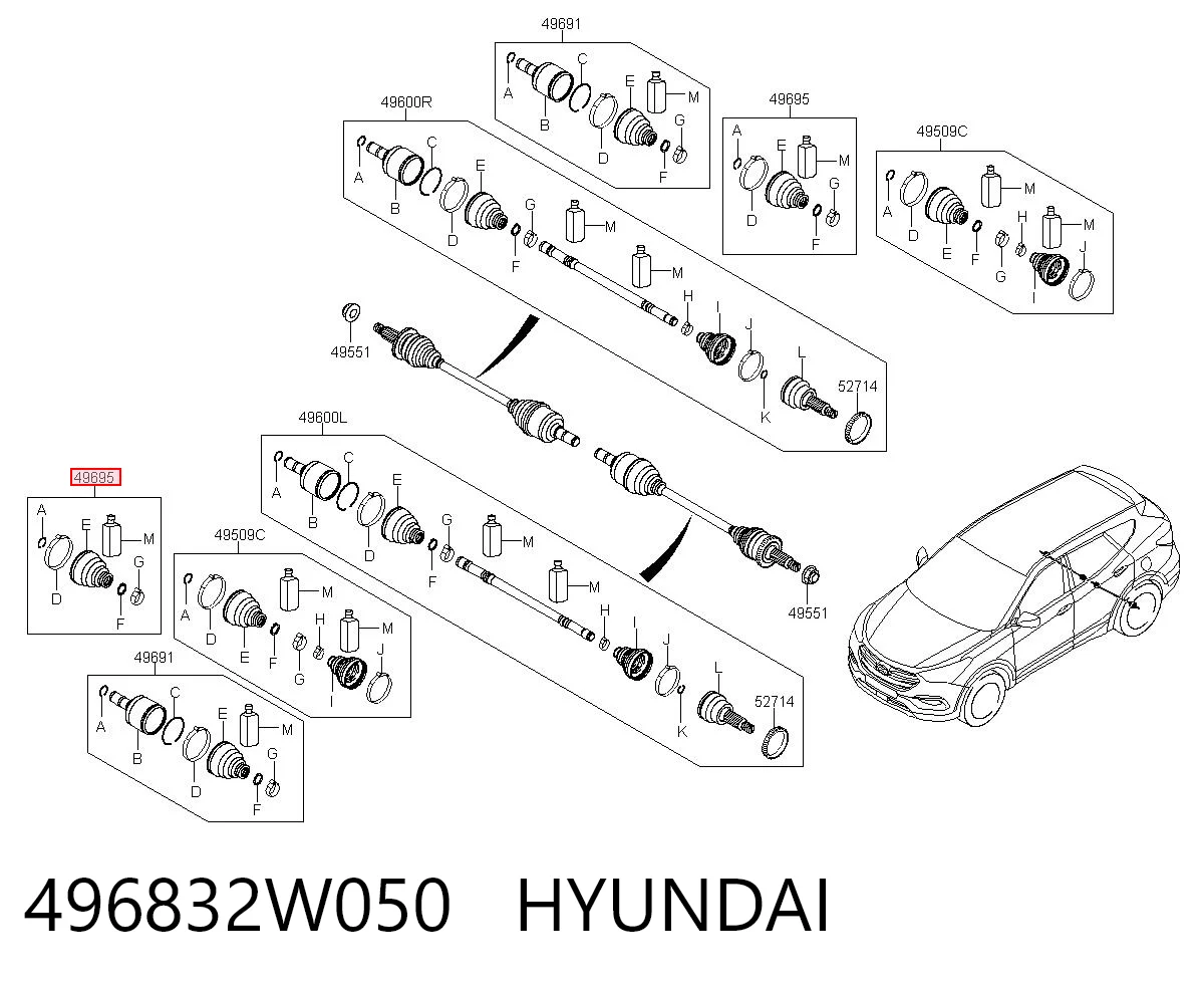 496832W050 Hyundai/Kia