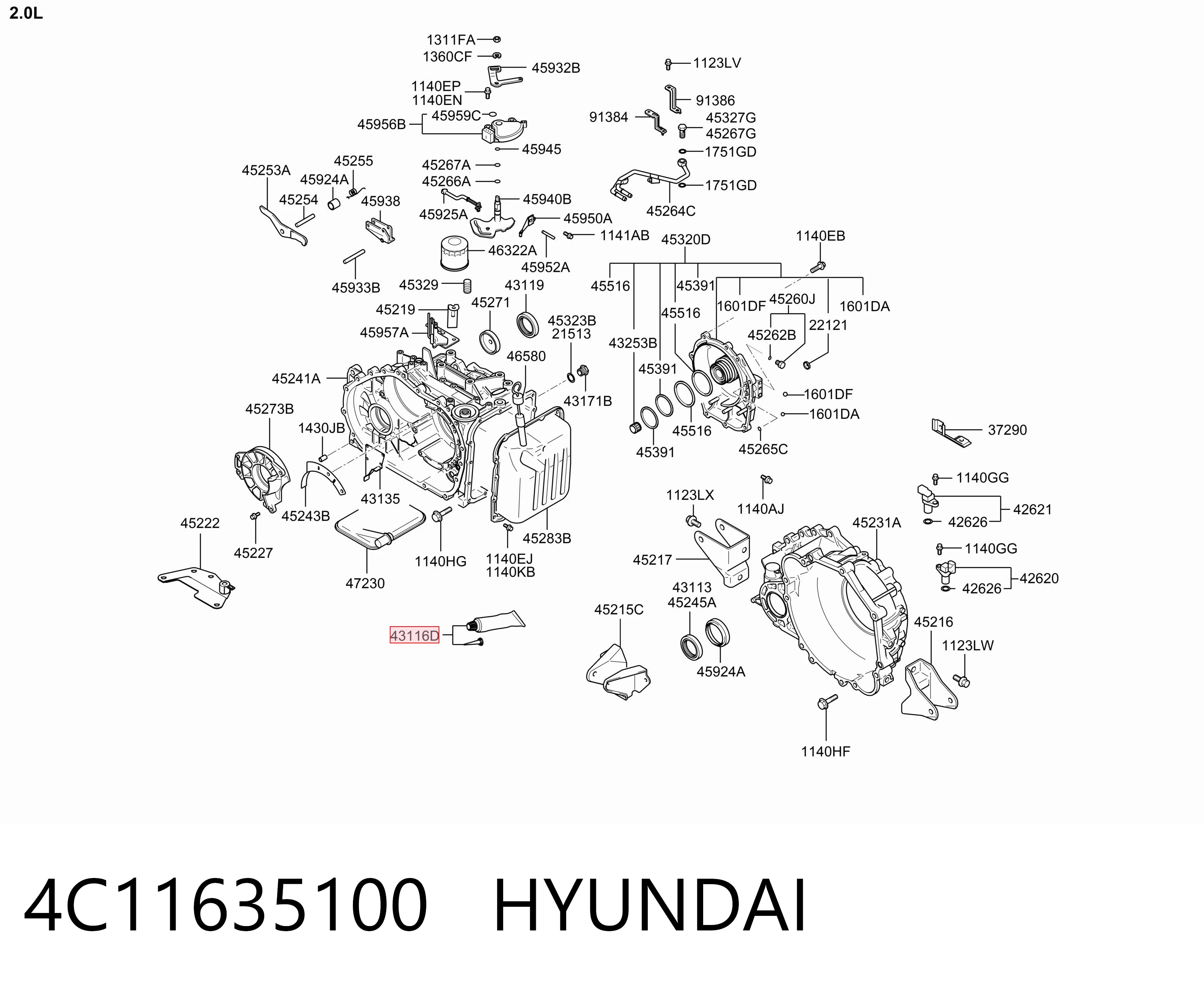 4C11635100 Hyundai/Kia