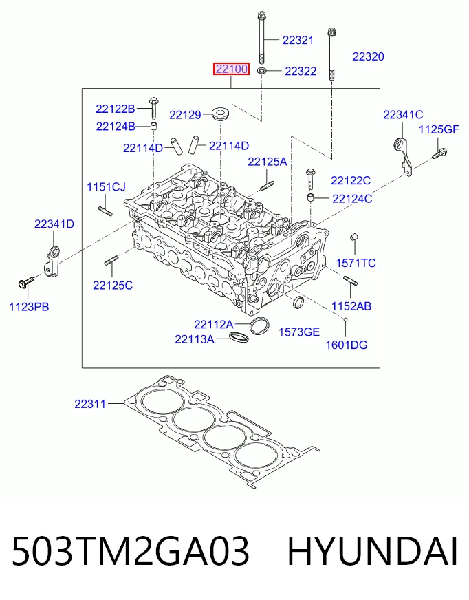 Cabeza del motor Hyundai Sonata VI (2009-2015)