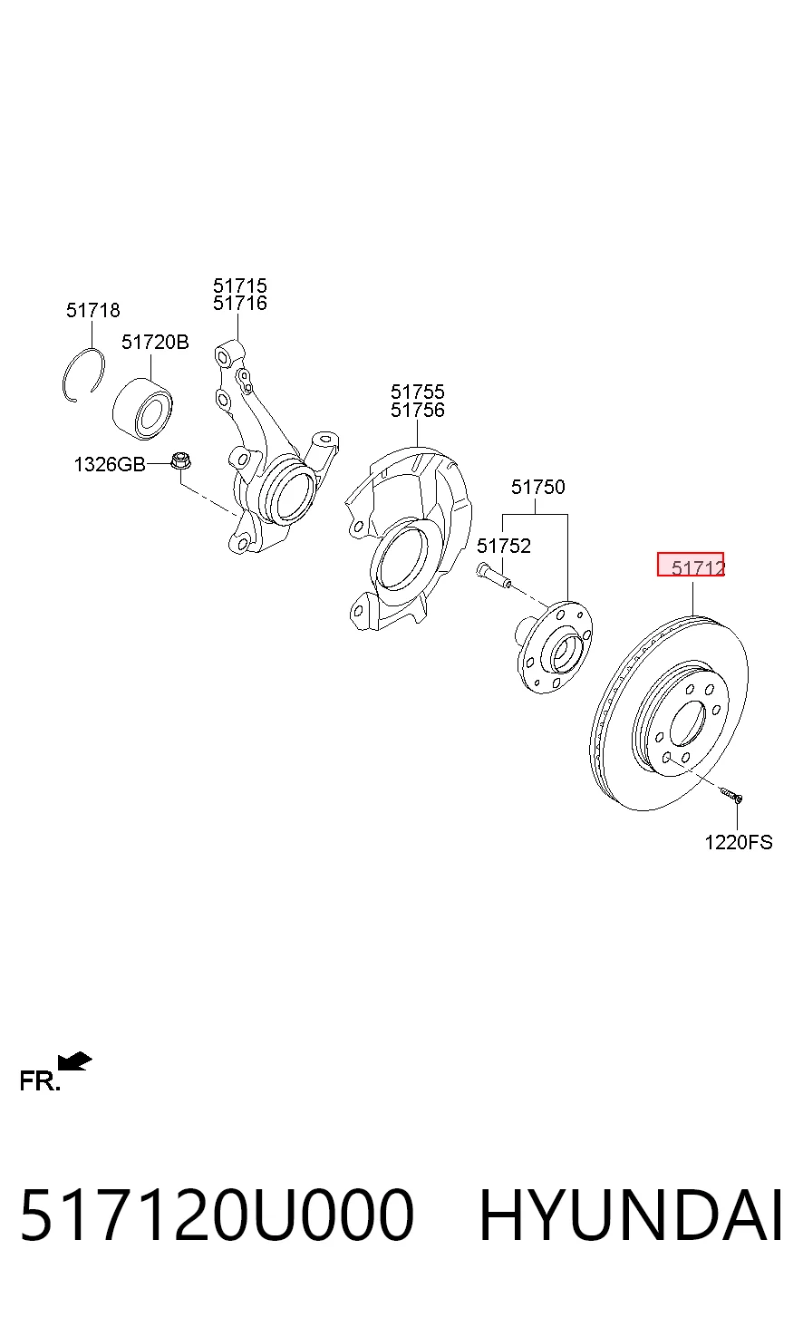 517120U000 Hyundai/Kia Discos