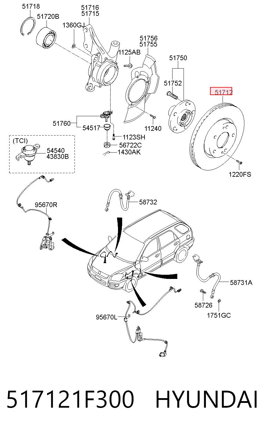 517121F300 Hyundai/Kia Discos