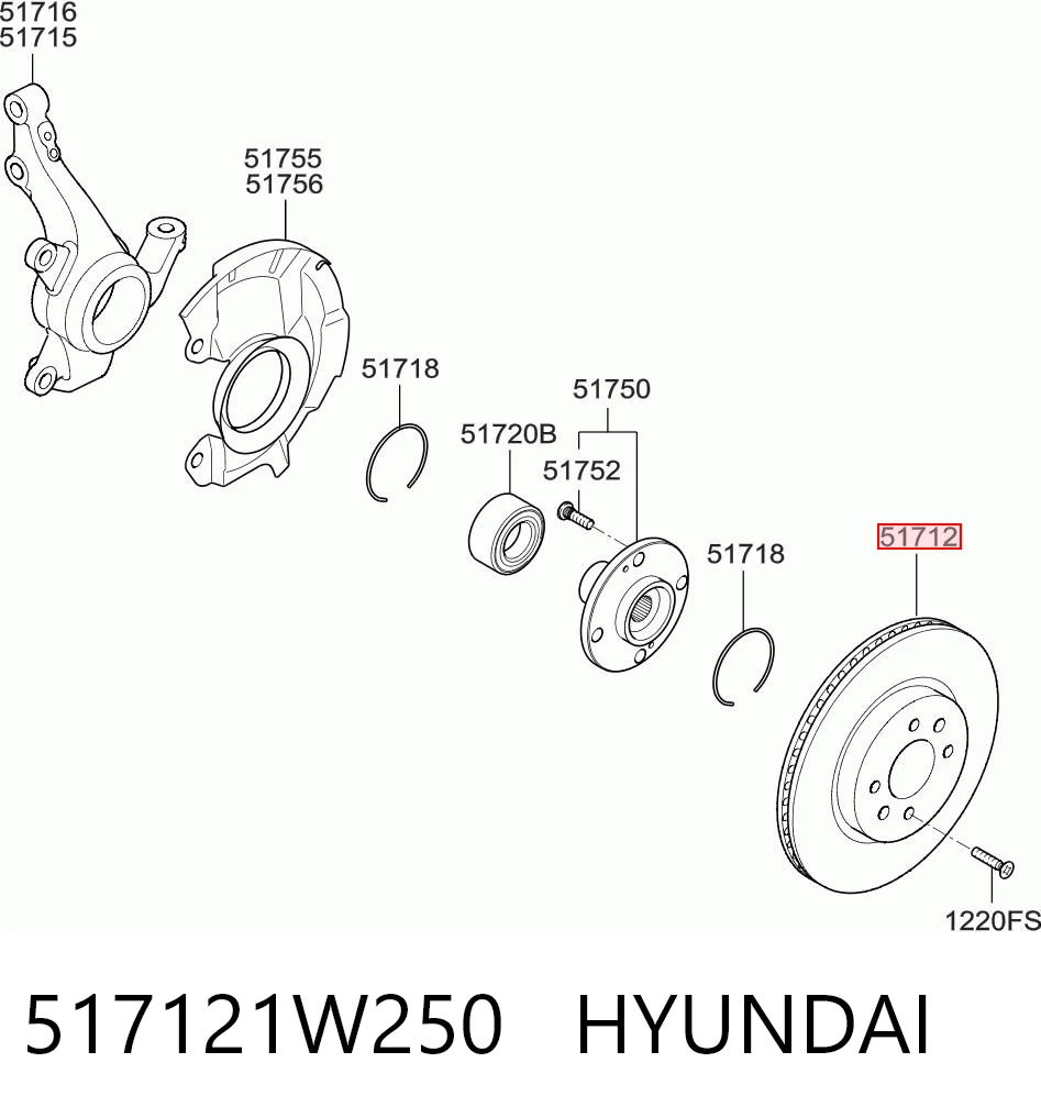 517121W250 Hyundai/Kia