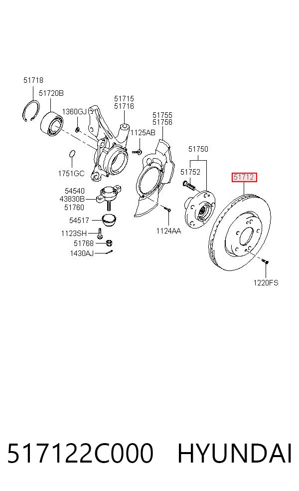 517122C000 Hyundai/Kia Discos