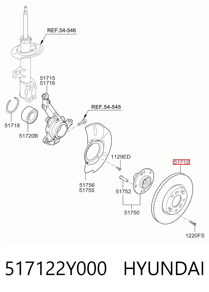 517122Y000 Hyundai/Kia