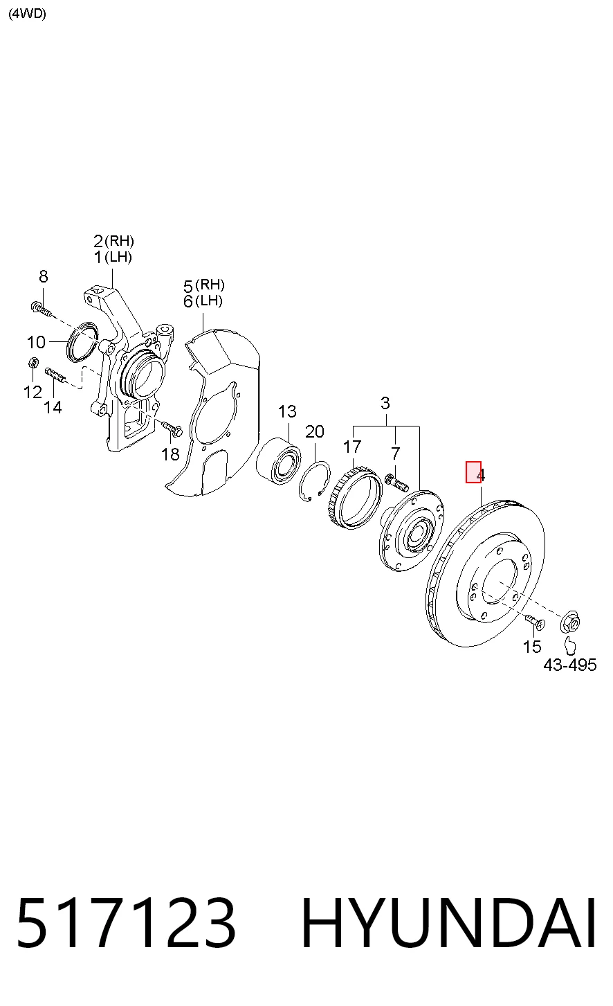 517123 Hyundai/Kia Discos
