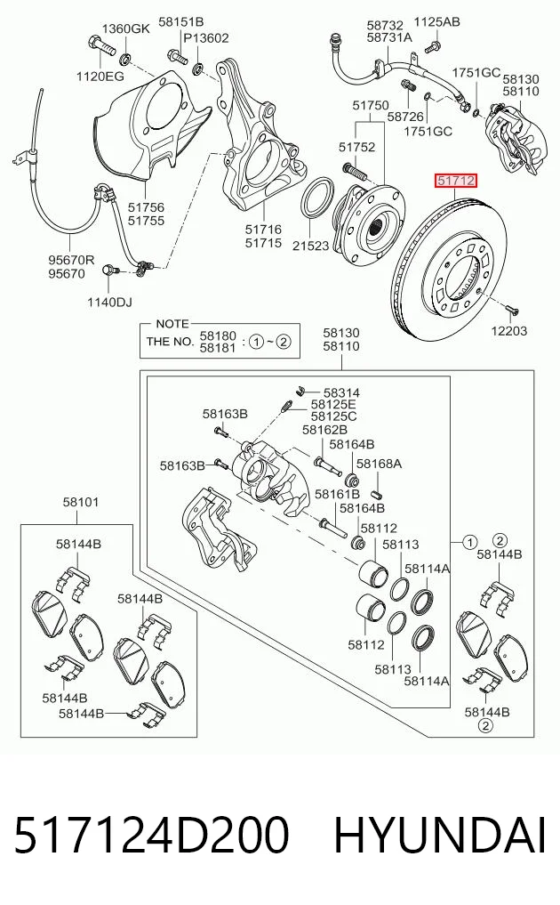 Disco de freno KIA Carnival III (VQ)