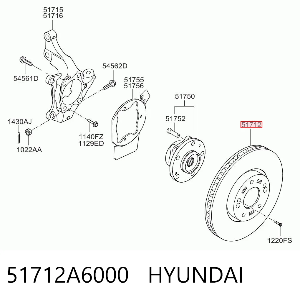 51712A6000 Hyundai/Kia