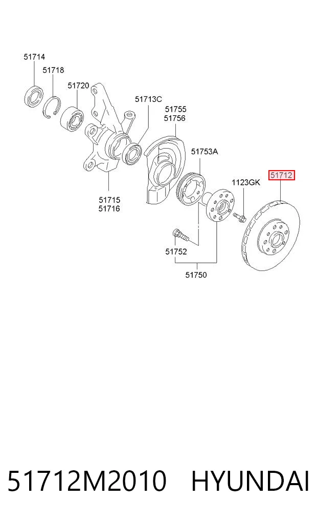 51712M2010 Hyundai/Kia