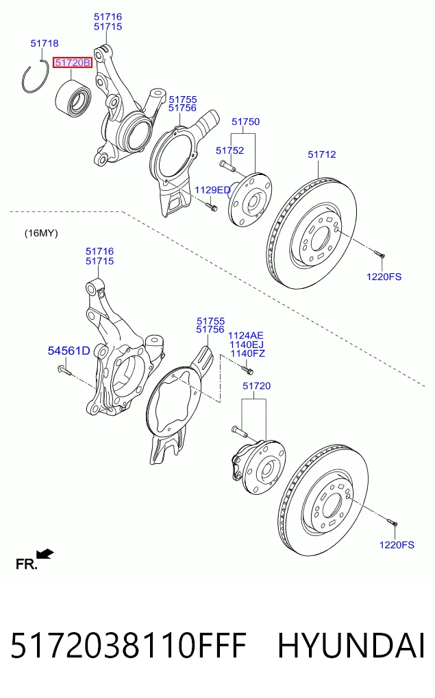 Rodamiento de rueda delantero Optima  sedán (2010-2017) original desde 31,08 €