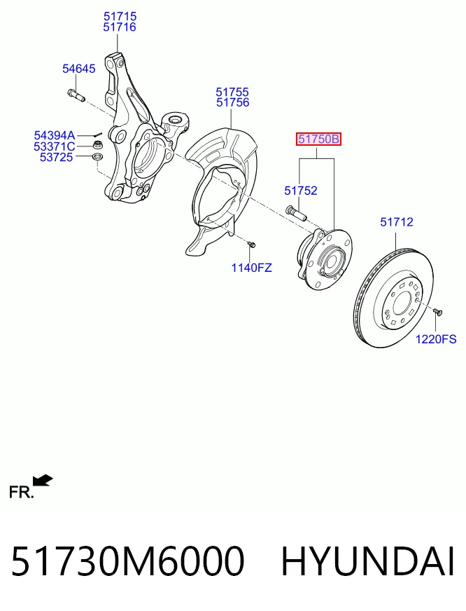 51730M6000 Hyundai/Kia Cubo delantero