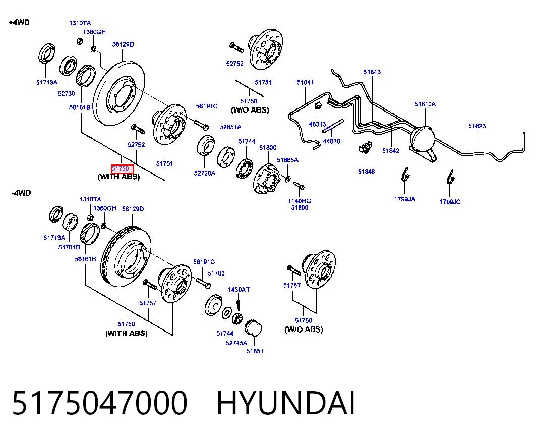 Comprar Cubo de rueda delantero Hyundai H-1 STAREX   a bajo precio