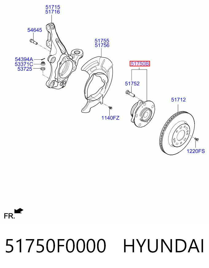 51750F0000 Hyundai/Kia Cubo delantero