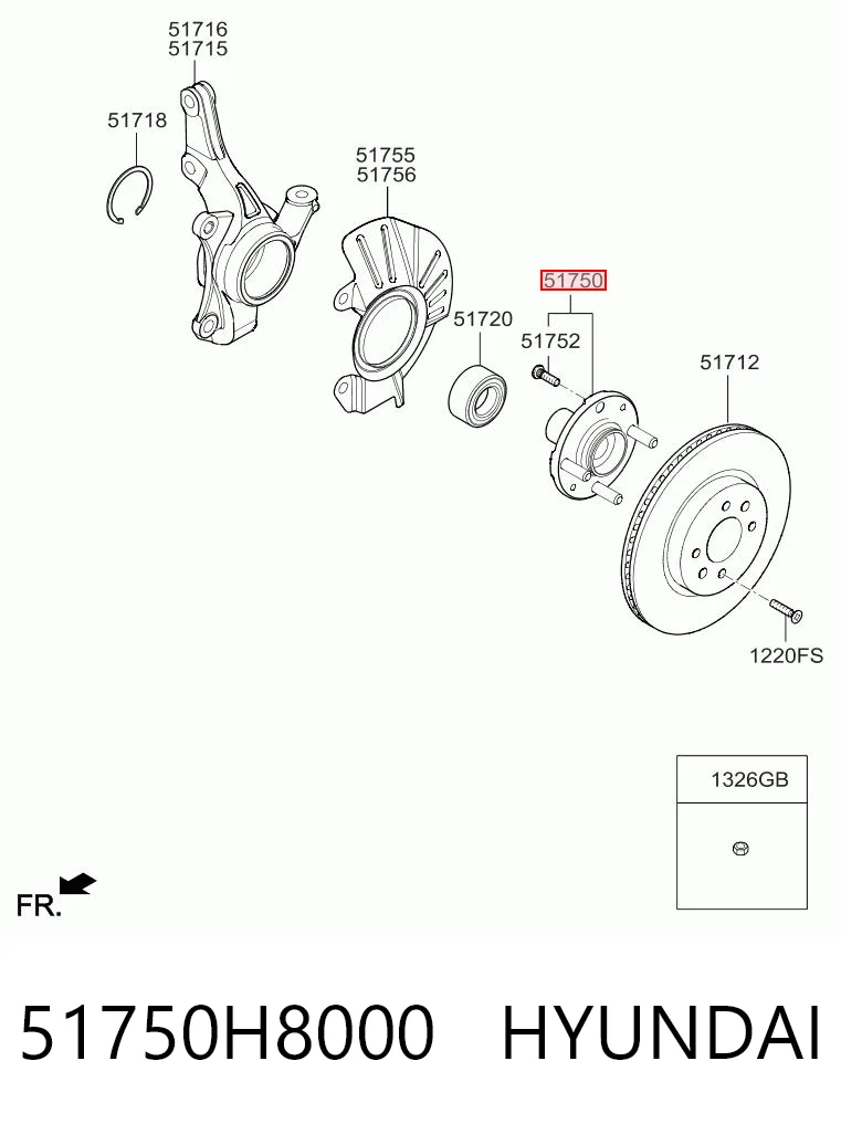 Buje de rueda delantero Hyundai I20  desde 29,57 €