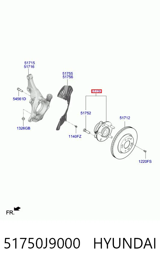 51750J9000 Hyundai/Kia Cubo delantero
