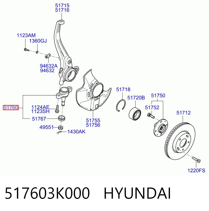 517603K000 Hyundai/Kia