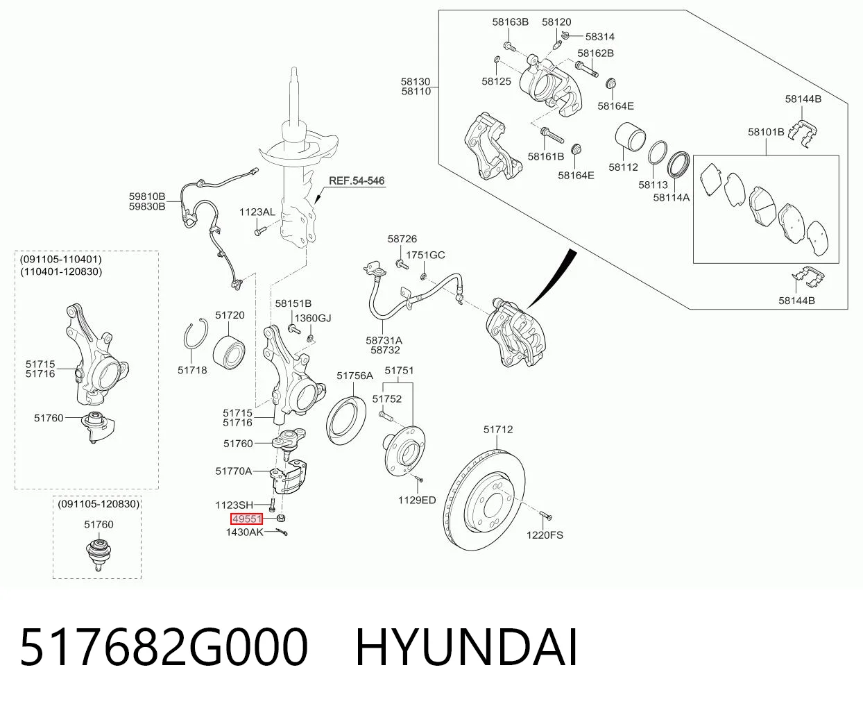 517682G000 Hyundai/Kia 