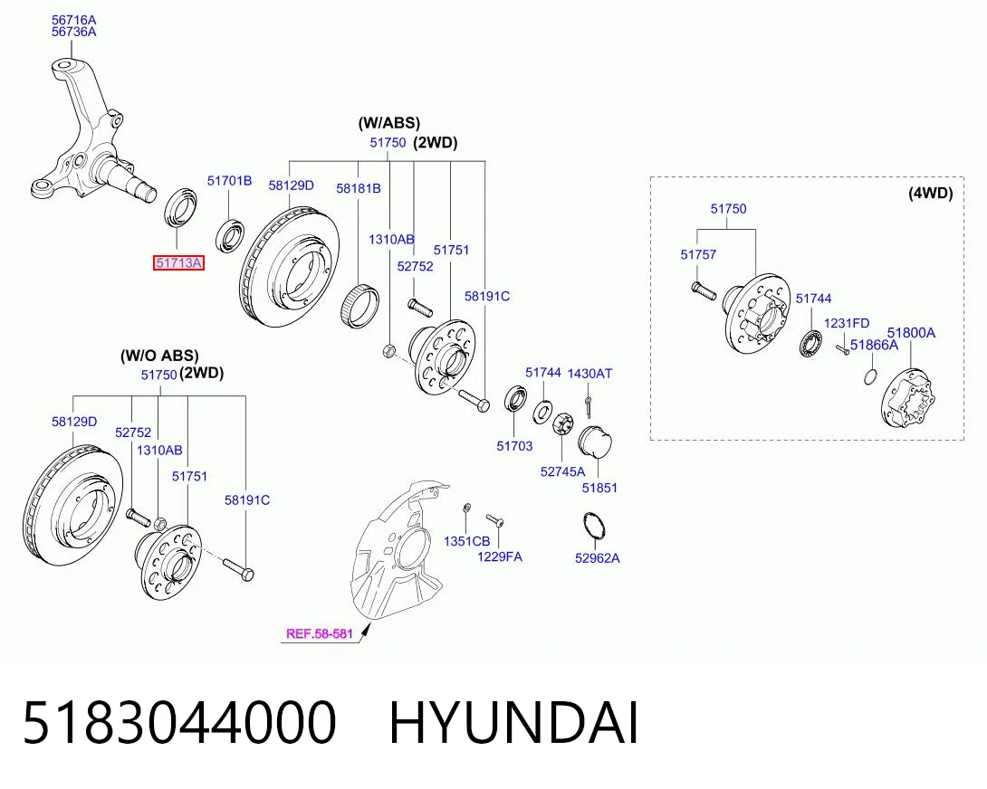 5183044000 Hyundai/Kia