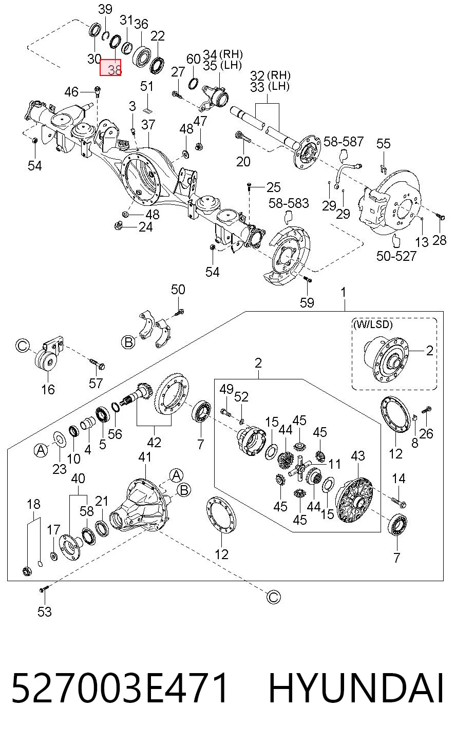 Anillo ABS 527003E471 HYUNDAI