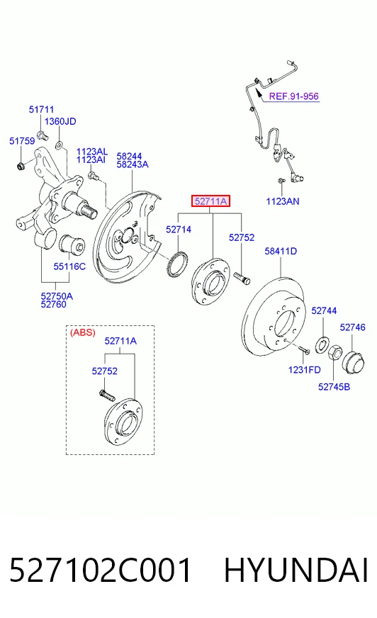 Buje de rueda Hyundai Coupe II desde 49,26 €