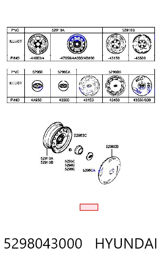 5298043000 Hyundai/Kia Perno de rueda