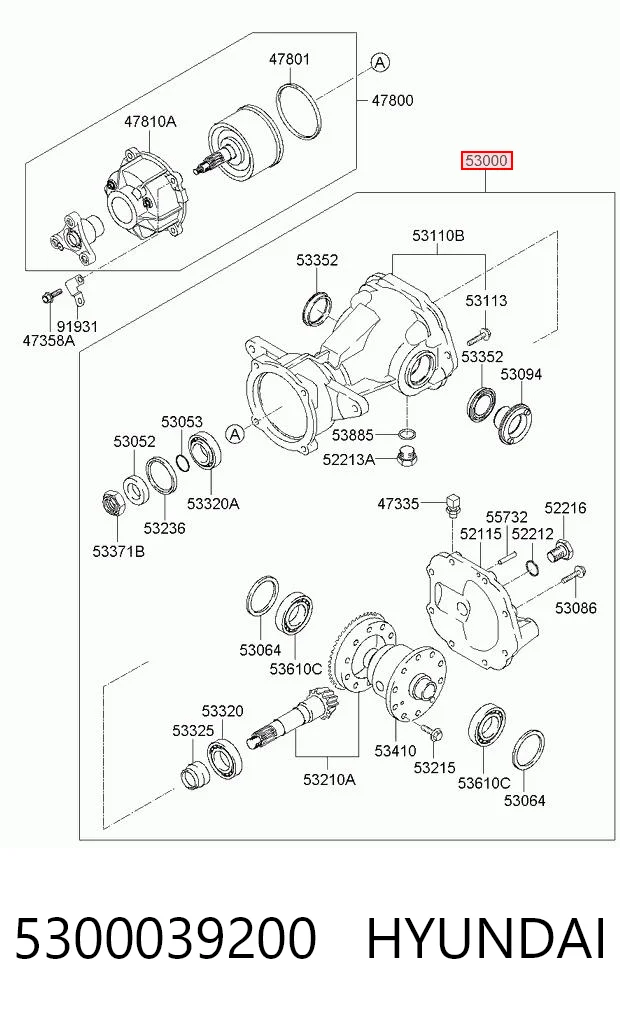 5300039200 Hyundai/Kia Grupo trasero