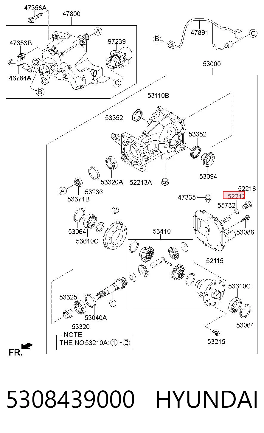 5308439000 Hyundai/Kia Junta del tapón del cárter de la transmisión automática