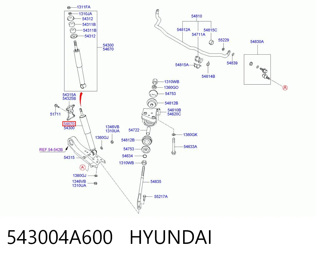 543004A600 Hyundai/Kia