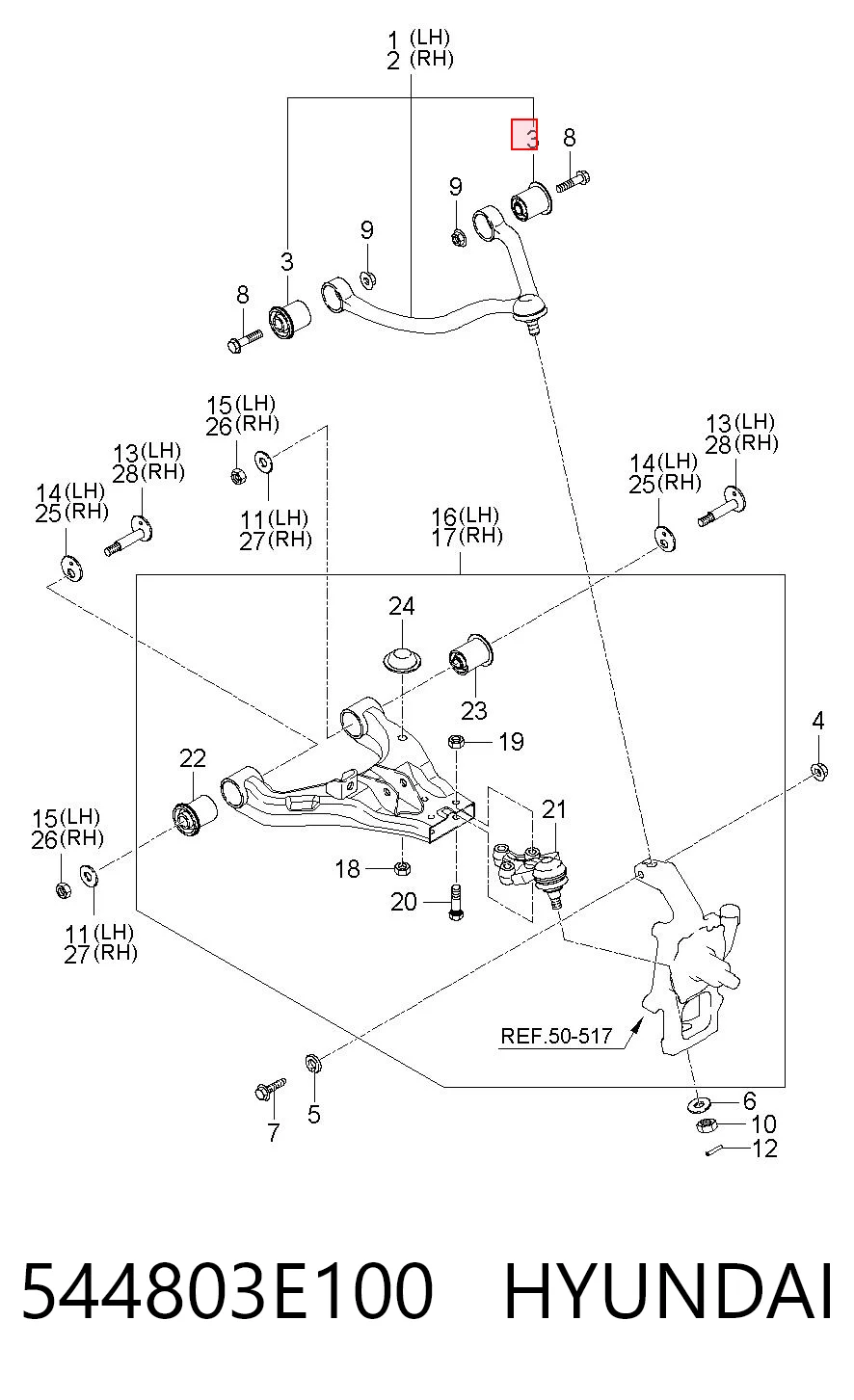 544803E100 Hyundai/Kia