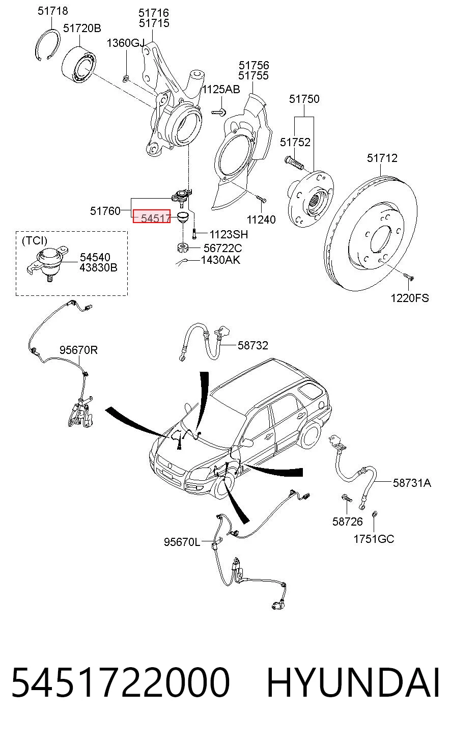 5451722000 Hyundai/Kia