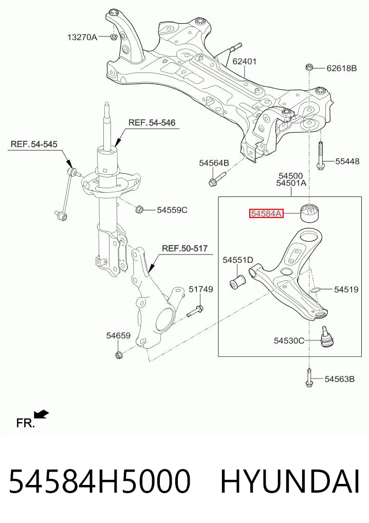 Silentblock suspension KIA Rio IV (FB, SC)