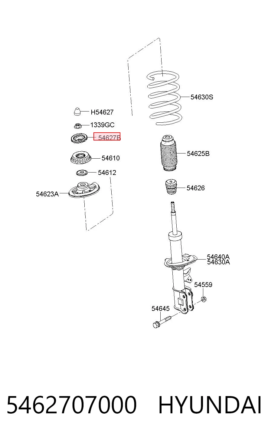 5462707000 Hyundai/Kia Fuelle superior de rótula