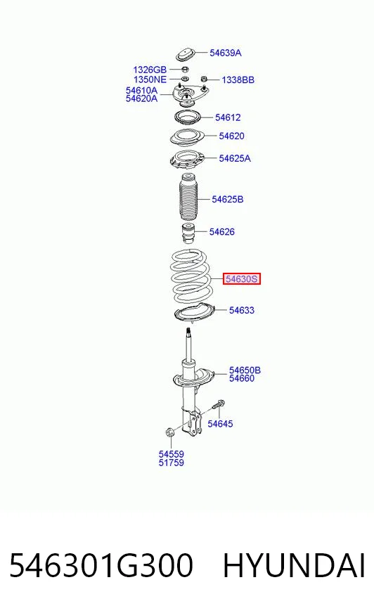 Muelle delantero 546301G300 HYUNDAI