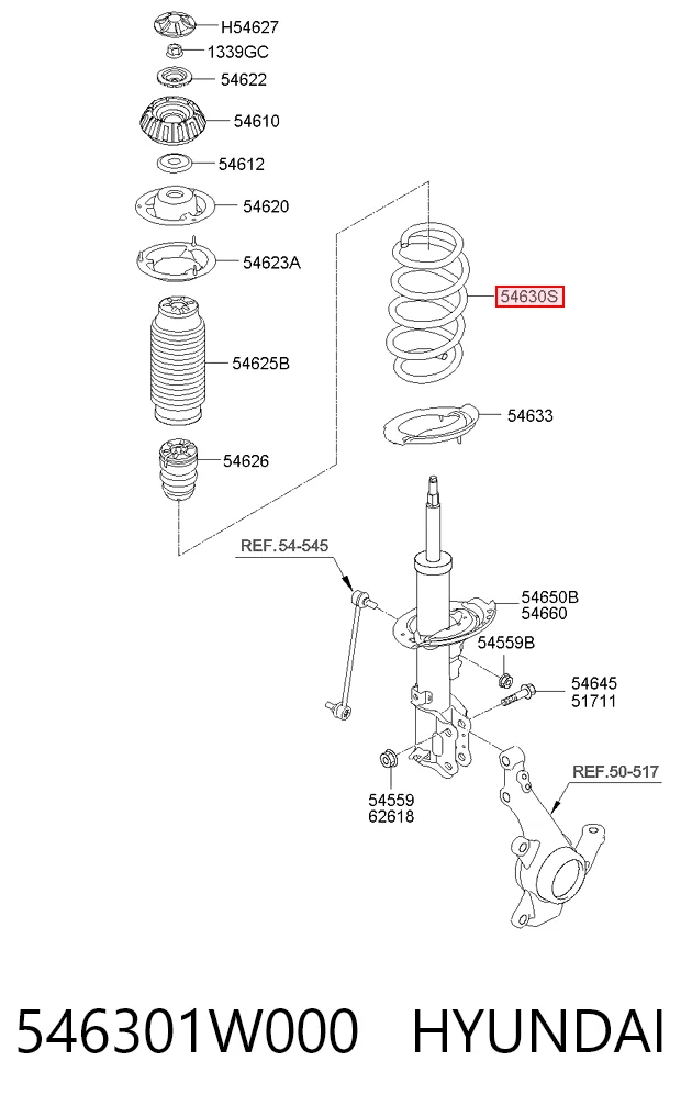 Muelle delantero para KIA Rio UB