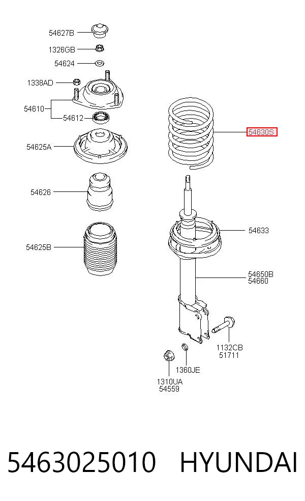 Muelle delantero para Hyundai Accent I 