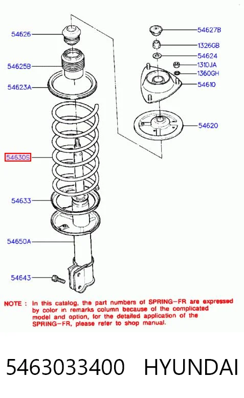 Muelle delantero para Hyundai Sonata Y-2