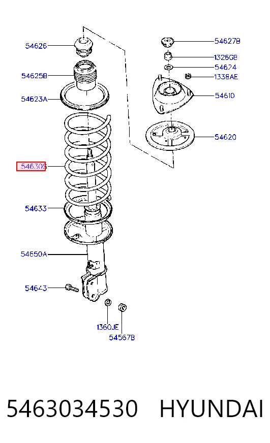 Comprar Muelle delantero Hyundai Sonata III 