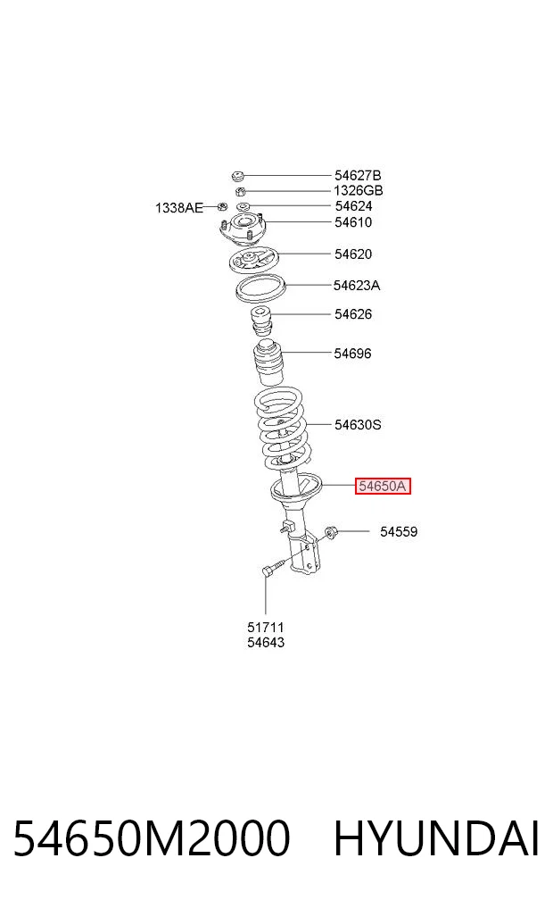 Amortiguador delantero HYUNDAI 54650M2000