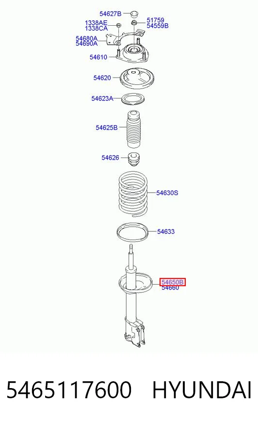 5465117600 Hyundai/Kia Amortiguador frontal izquierdo