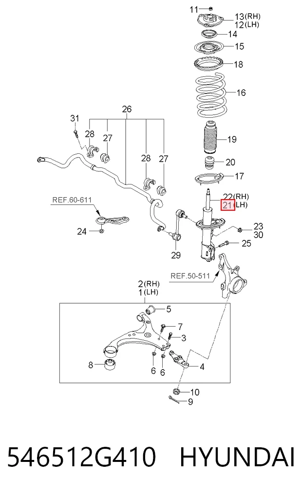 546512G410 Hyundai/Kia