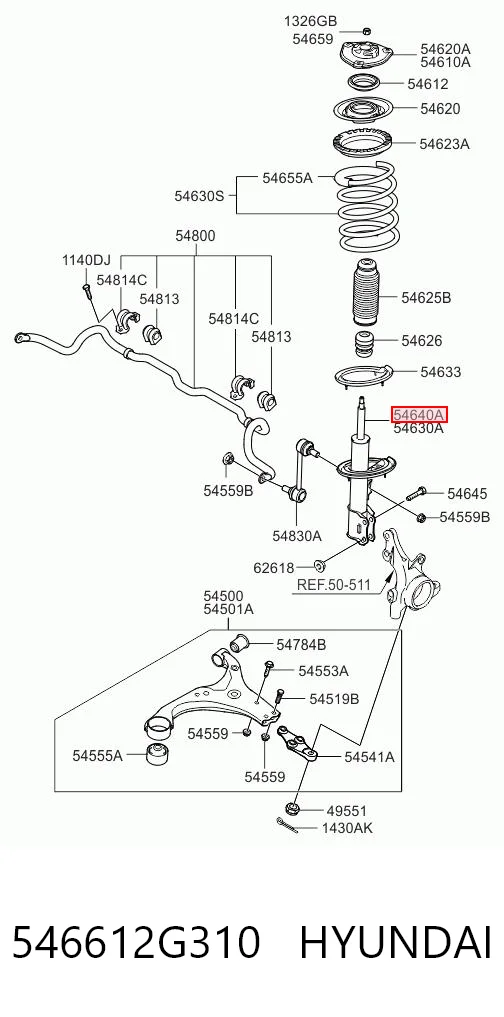 546612G310 Hyundai/Kia